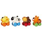 JEU À TIRER - POUSSER Pack de 4 Mini Roulimou Safari