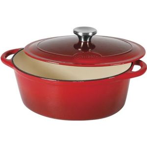 SITRAM Cocotte Sitrabella en fonte 9 L blanc et rouge ? 20 cm