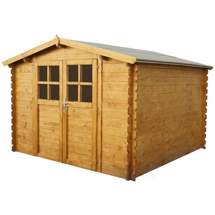 Chalet & jardin abri de jardin en bois 3 x 3 m beige achat ... Chalet Créatif Cabin