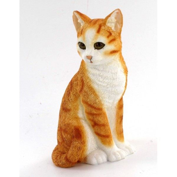 Figurine chat roux assis Achat / Vente statue statuette Cdiscount