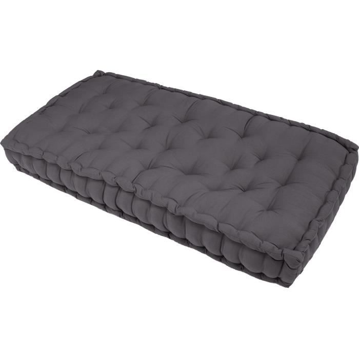 Matelas de sol gris 120x60x15 cm achat / vente coussin cdiscount Sol Créatif Exterieur