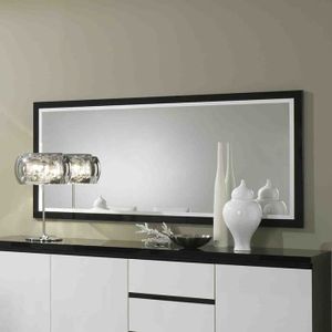 miroir mural blanc laque