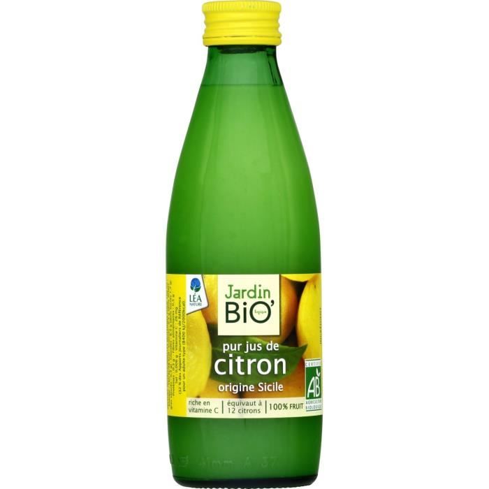 JARDIN BIO Pur Jus De Citron Bio 25 Cl Achat Vente Boisson Fruit