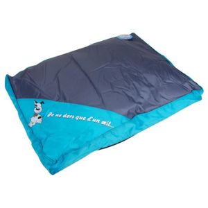 Coussin rectangulaire 75x55x8 cm - Bleu - Pour chien