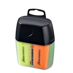 STABILO BOSS MINI - lot de 4 surligneurs - jaune + bleu + vert + orange