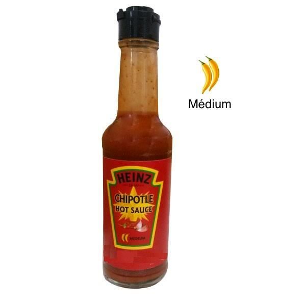 Sauce piquante Chipotle hot sauce légèrement fumée avec ail Heinz 150