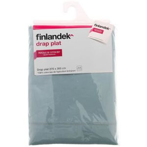TOUT SIMPLEMENT Drap plat Percale - 270x300 cm - Celadon