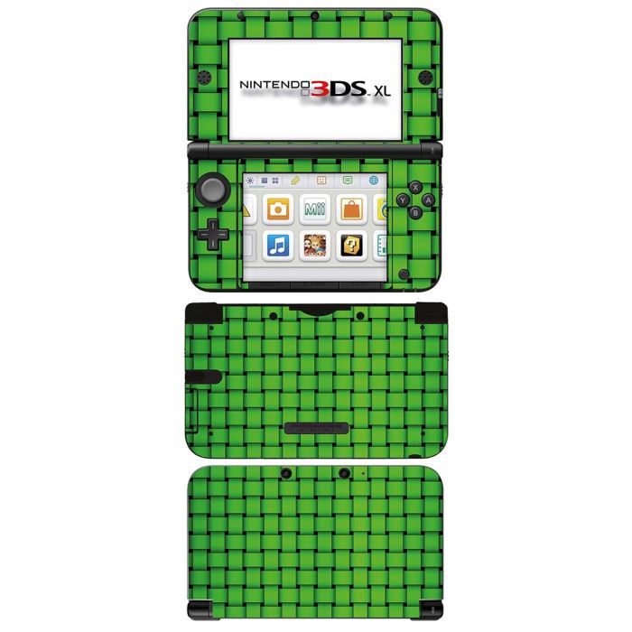 Skin Stickers pour nintendo 3DS XL (Sticker Tissage vert) Achat
