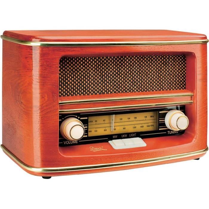 Radio rétro Dual NR 1 Nostalgie Rouge Cette reproduction de radio d