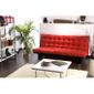  Banquette lit CLARA grise + Matelas Futon rouge