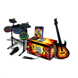 JEUX PLAYSTATION 2 SUPERPACK GUITAR HERO WORLD TOUR (batterie + guita JEUX PLAYSTATION 2 SUPERPACK GUITAR HERO WORLD TOUR (batterie + guita