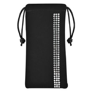 SWAROVSKI Etui Universel Smartphone 3 Bandes Strass - Noir