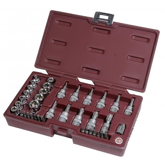 Ensemble De 34 Douilles Torx - Pour Réparation Auto, Moto Et Bricolage (Acier Chrome-Vanadium) - 5
