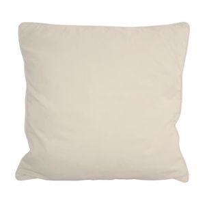 LA MAISON CHARME Coussin déhoussable 100% coton sergé 60 cm ivoire