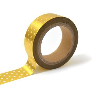 TOGA Masking tape - or pois blanc - 10m