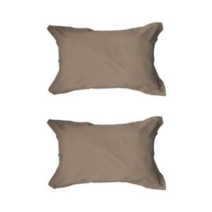 TODAY Lot de 2 taies d'oreiller 50x70cm Bronze
