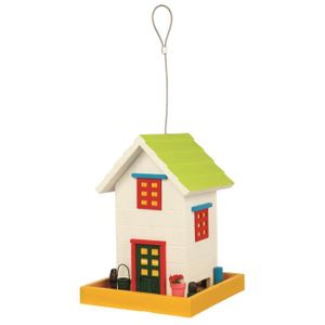TRIXIE Mangeoire suspendue Home en bois - 18x24x18 cm - Pour oiseaux
