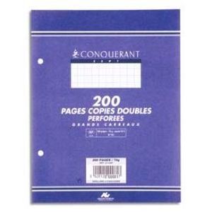 180 Feuilles A5 Grands Carreaux - Papier Perforé Pour Classeurs - Recharge Agenda/Planificateur - Bureau/École