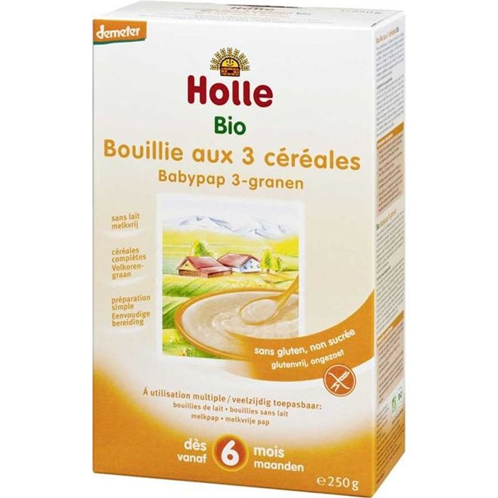 Bouillie bébé 3 céréales complètes Dès 4 mois Achat / Vente céréales bébé Bouillie bébé 3