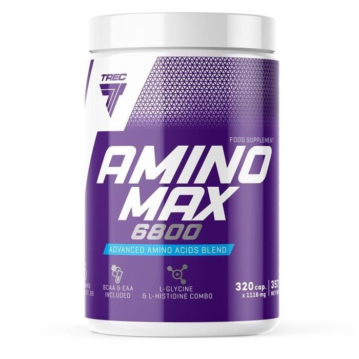 Aminomax 6800 (320 caps) Trec Nutrition Achat / Vente acides aminés