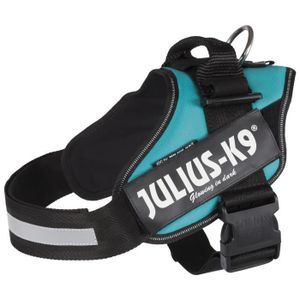 JULIUS-K9 Harnais Power IDC - 1 - L : 63-85 cm-50 mm - Pétrole - Pour chien
