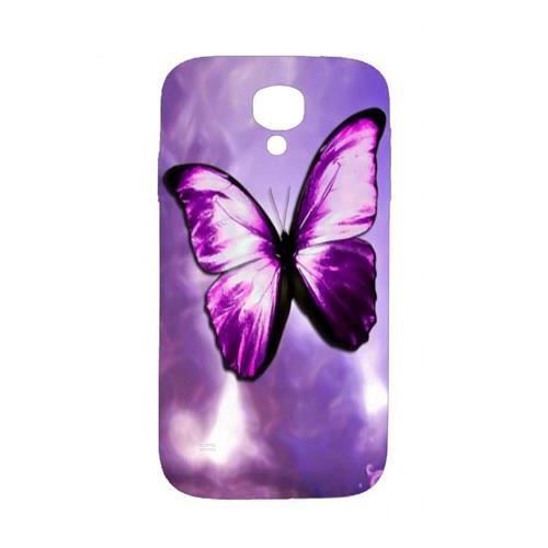 Coque papillons Samsung Galaxy S4 papillon violet et blanc Vous
