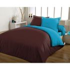 HOUSSE DE COUETTE  CASATXU Housse 220x240cm + Taies CHOCO / TURQUOISE