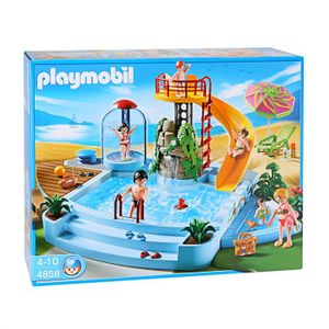 UNIVERS MINIATURE Playmobil Piscine + Toboggan
