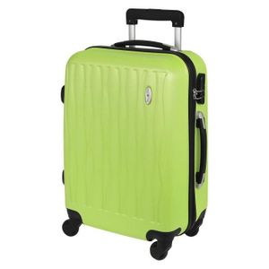 CASINO Valise trolley ABS - 55cm - 4 roues - Vert Anis