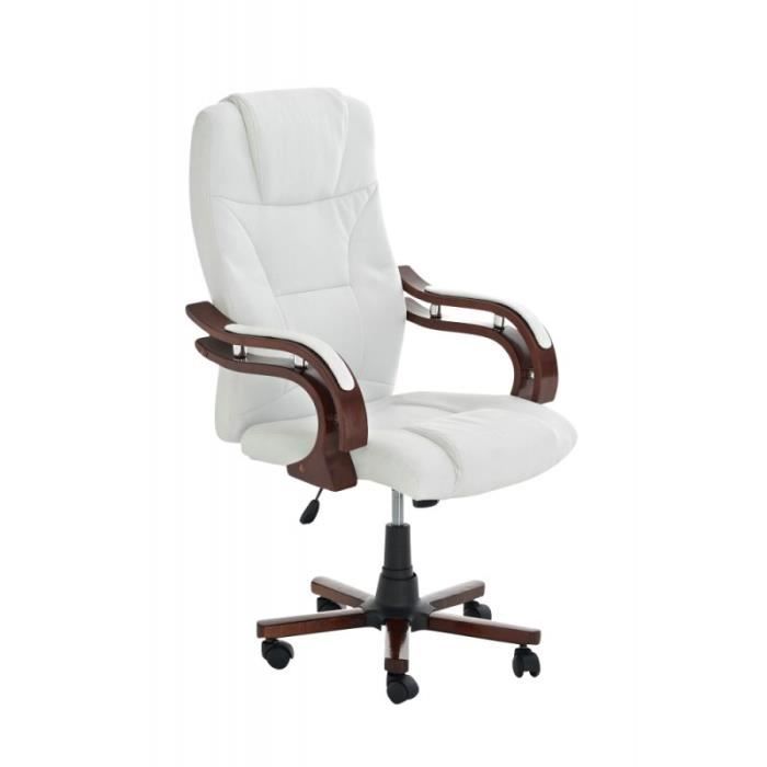 Chaise bureau blanc et bois  Achat / Vente Chaise bureau blanc et bois