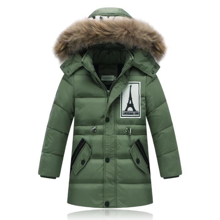 Parka Capuche Fourrure Enfant Garçon Doudoune Enfant Garçon Duvet