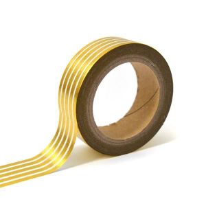 TOGA Masking tape - blanc rayures or - 10m
