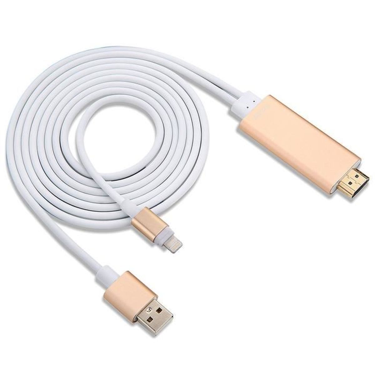 Adaptateur 8 broches vers HDMI pour iPhone Achat câble téléphone pas cher, avis et meilleur