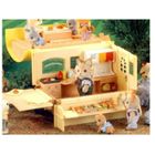 UNIVERS MINIATURE COMPLET Fast Food & Papa Chien Chiffon Sylvanian