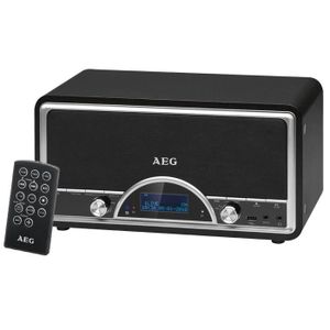 AEG NDR 4378BK DAB Radio Vintage Dab + Télécommande Inclus + USB + Aux-In - Noir