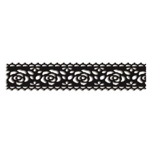TOGA Ruban adhésif - dentelle - fleur noire - 3 m