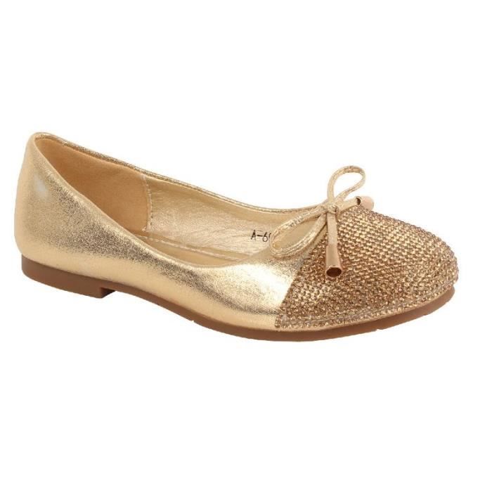 chaussures dorées fille