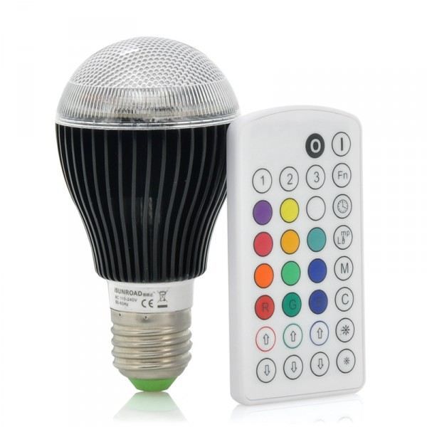 Ampoule LED avec changement de couleur de 9 W émettant 420 lumens et 2