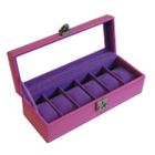 BOITE A MONTRE COFFRET BOITE 6 MONTRES PVC HAUTE QUALITE ROSE