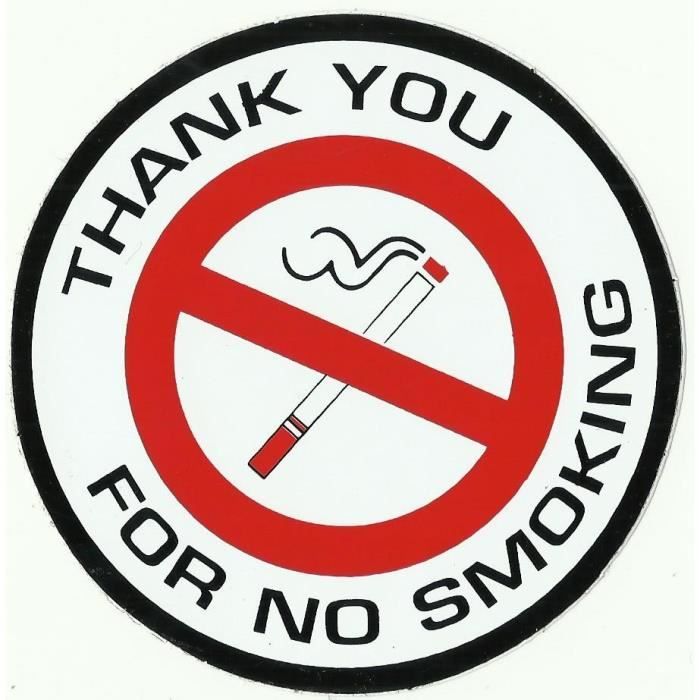 AUTOCOLLANT STICKER INTERDIT DE FUMER ZONE NON FUMEUR DIAMETRE 11,3 CM