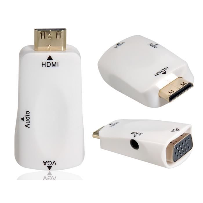 Mini Hdmi M Le Vers Vga Femelle Adaptateur Avec Achat Vente C Ble