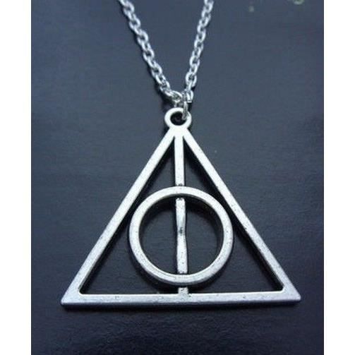 Pendentif triangle style Harry Potter + chaine. Achat / Vente sautoir