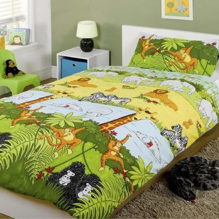 Drap Housse Vertbaudet Drap-housse Enfant Jungle NIGHTmarine