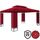 Tonnelle de jardin ELDA - 3x4m - Pavillon - Rouge
