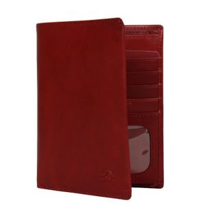 TONY PEROTTI Portefeuille Européen Cuir Végétal NW1168R Rouge Homme