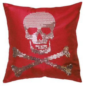 coussin deco tete de mort
