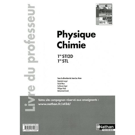 Physique Chimie 1e STI2D STL Achat / Vente livre Jean Luc Azan