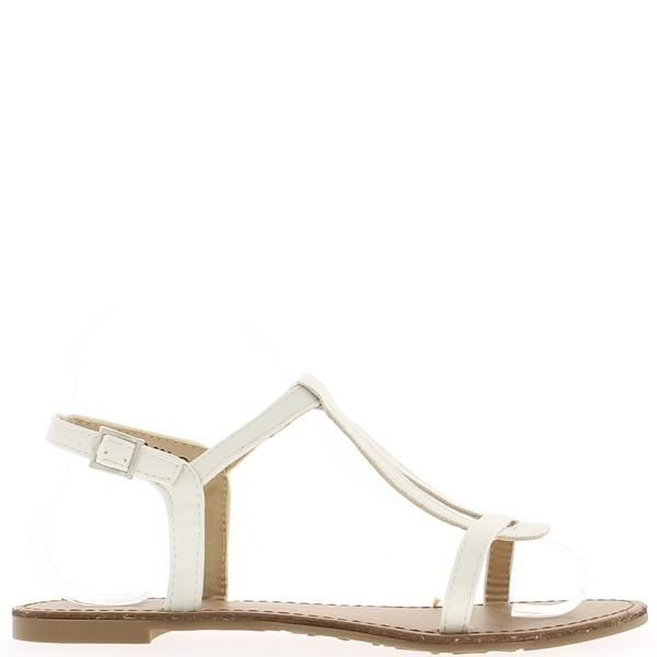 Nu pieds femme blancs &agrave; talonnette de 1cm. Nu pieds femme blancs &agrave;