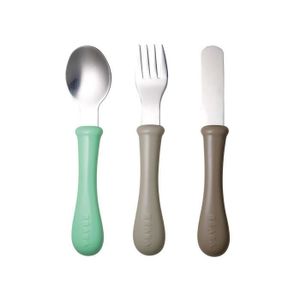 BEABA Couverts inox Rose poudré
