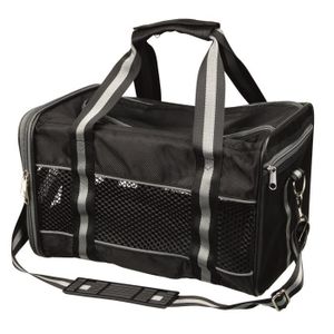 TRIXIE Sac de transport Mick - 22x22x35 cm - Noir - Pour chien et chat